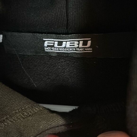FUBU Collegiate Black Hooded Sweatshirt M - Picture 6 of 12